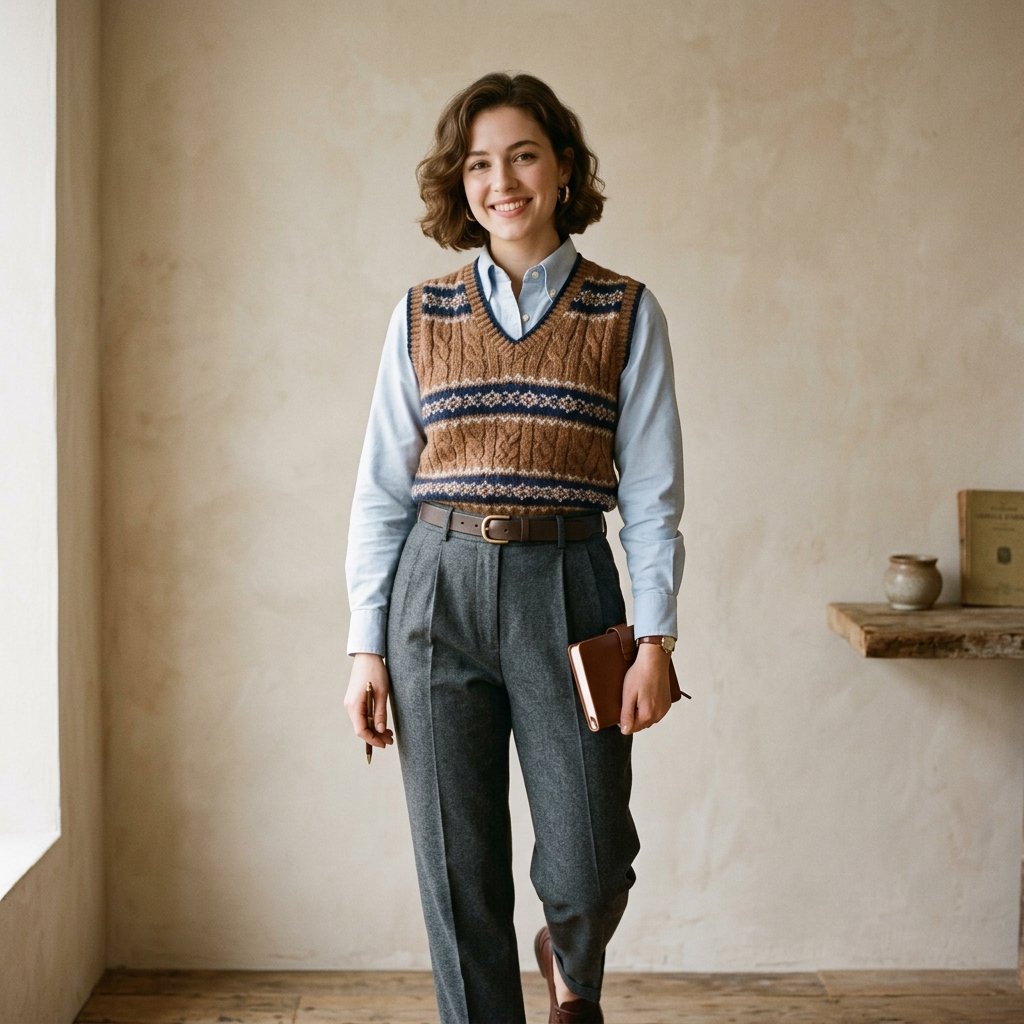 Sweater Vest Layering Ideas