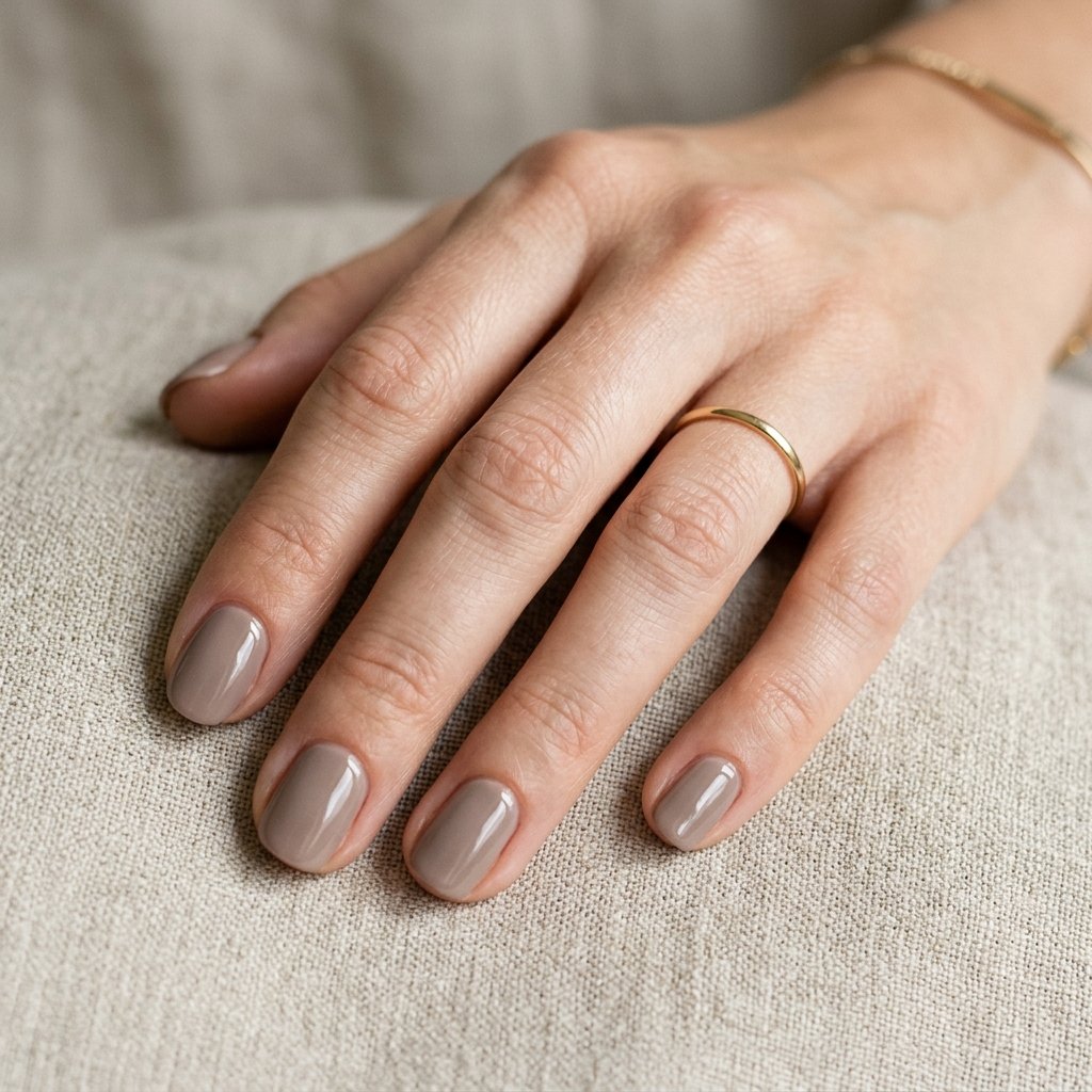 Taupe Minimalist Fall Nail Designs Autumn Classy