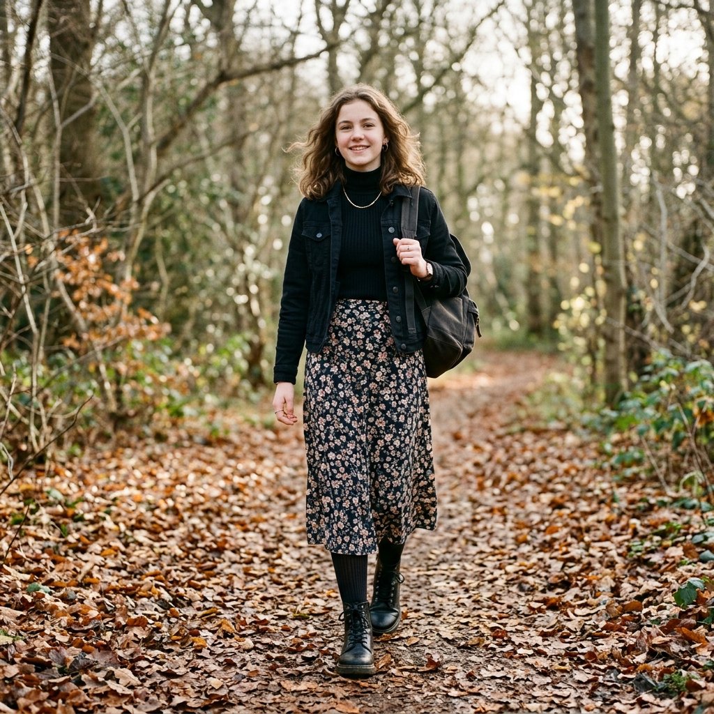 Chunky Boot and Midi Skirt Outfit Ideas