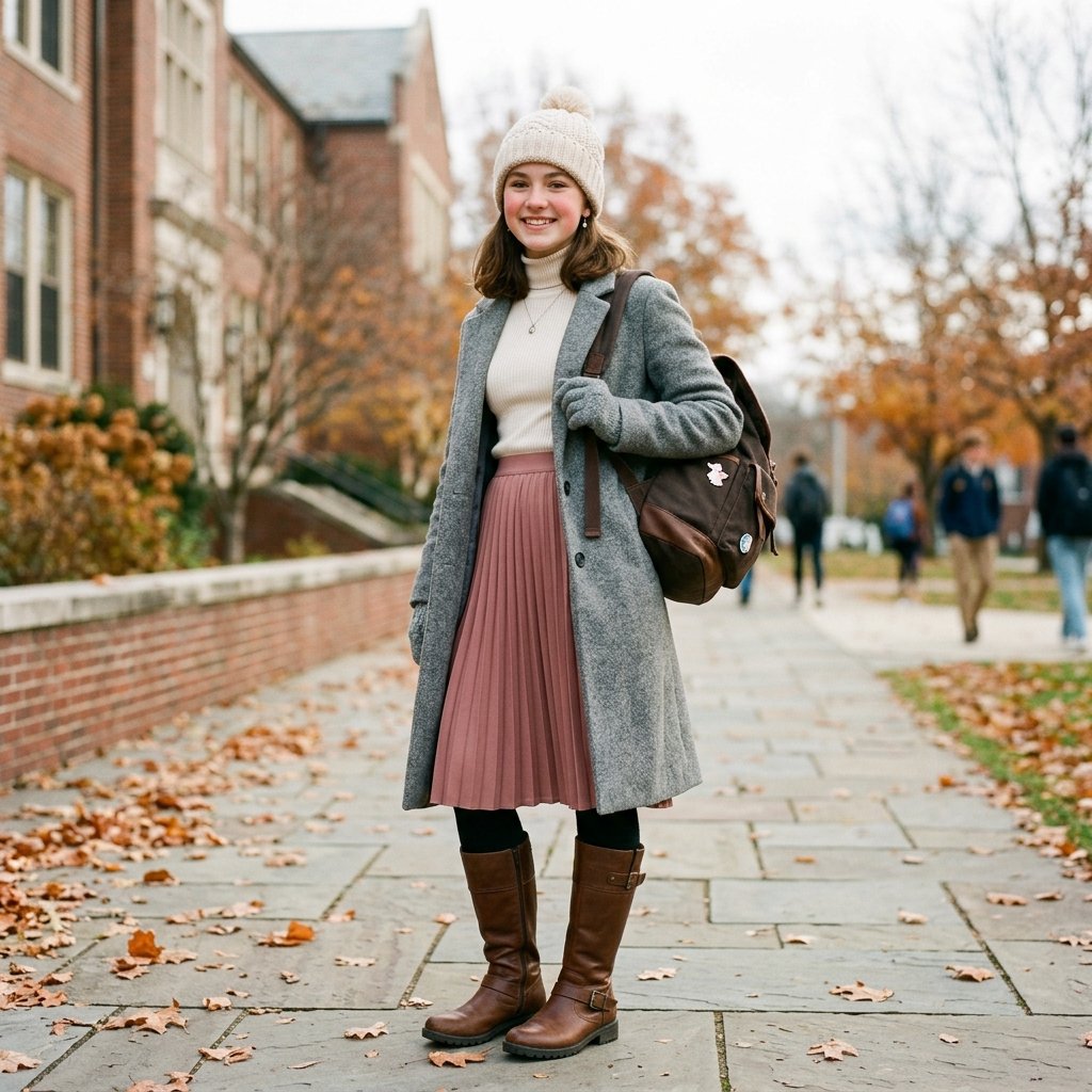 Cute and Warm School Outfit Ideas for Cold Days