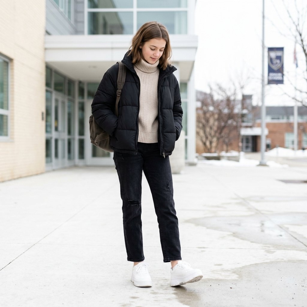Sneaker Based Winter School Outfit Ideas