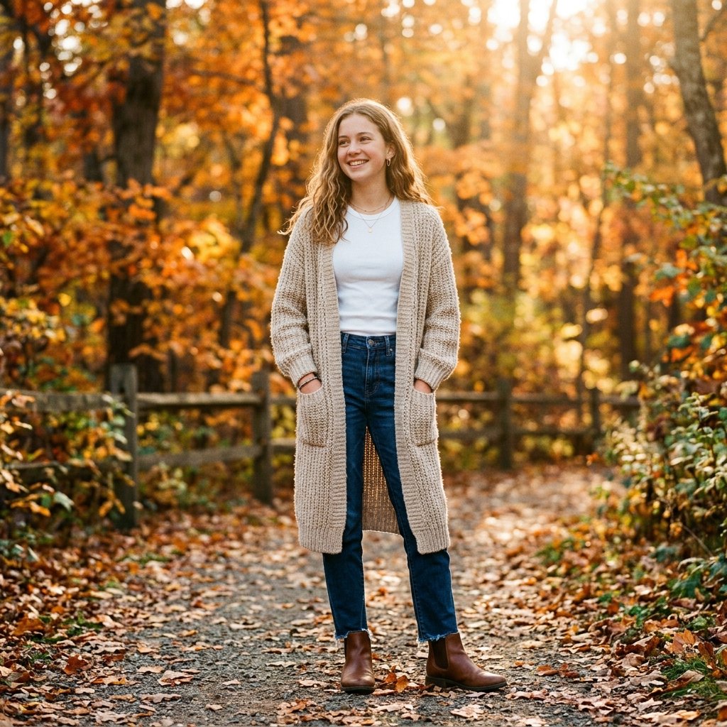 Cozy Cardigan Fall School Outfit Ideas