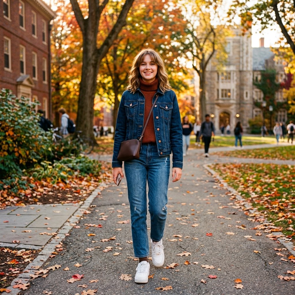 Denim on Denim Fall School Outfit Ideas