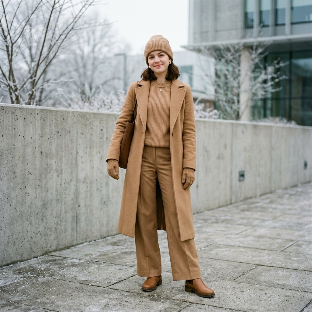 Monochrome Winter School Outfit Ideas