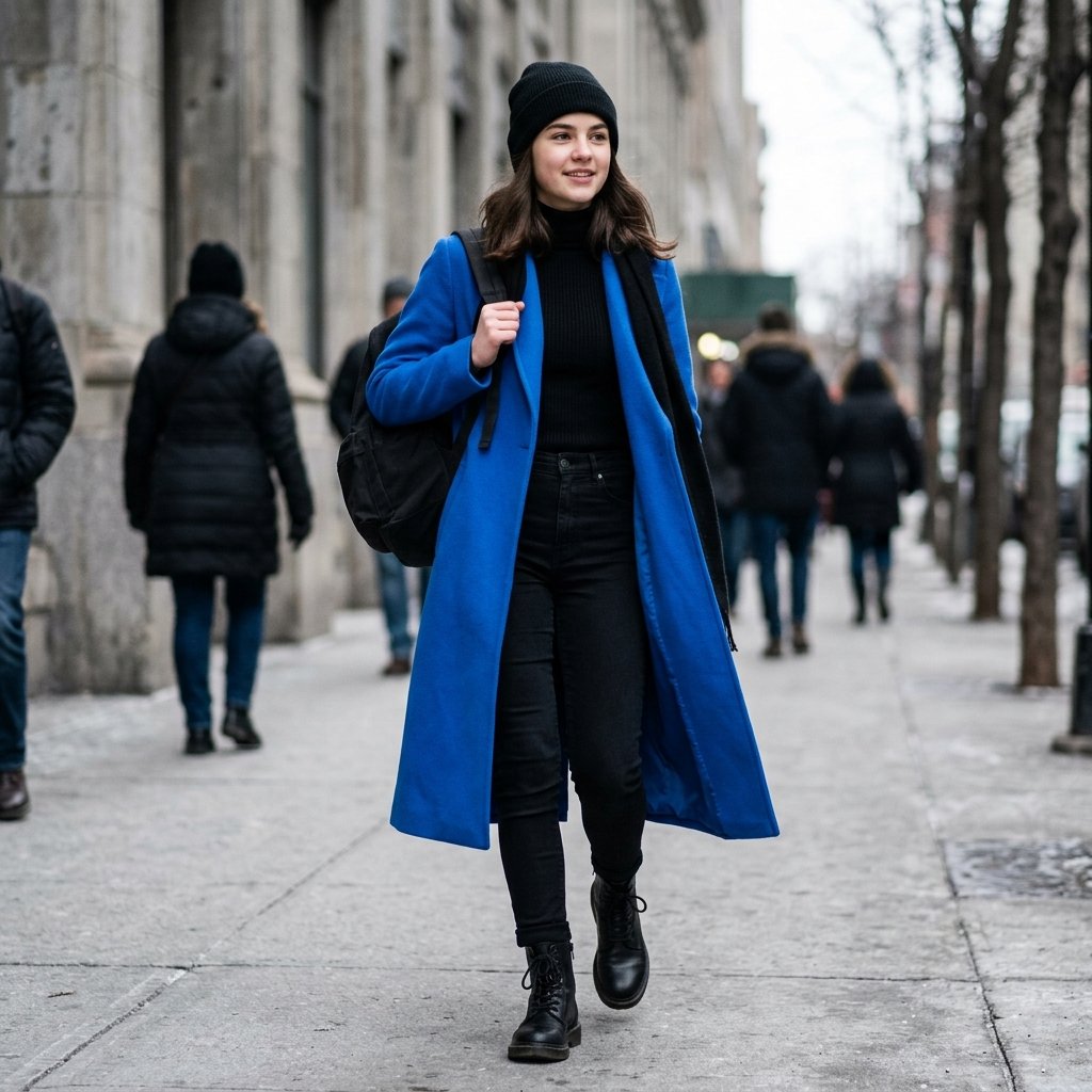 Bold Color Outfit Ideas for School Winter