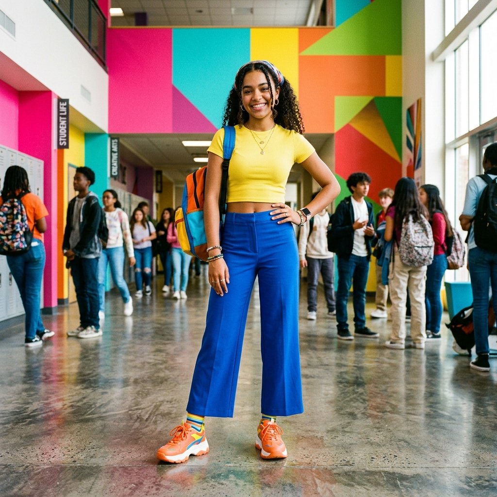 Bold and Colorful Outfit Ideas for School