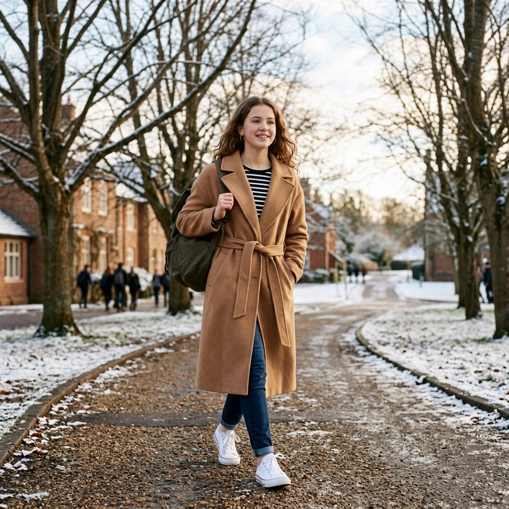 Oversized Coat outfit ideas winter school