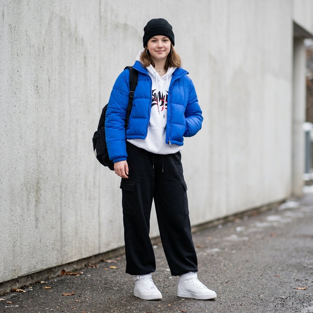 Casual Streetwear Outfit Ideas for School Winter
