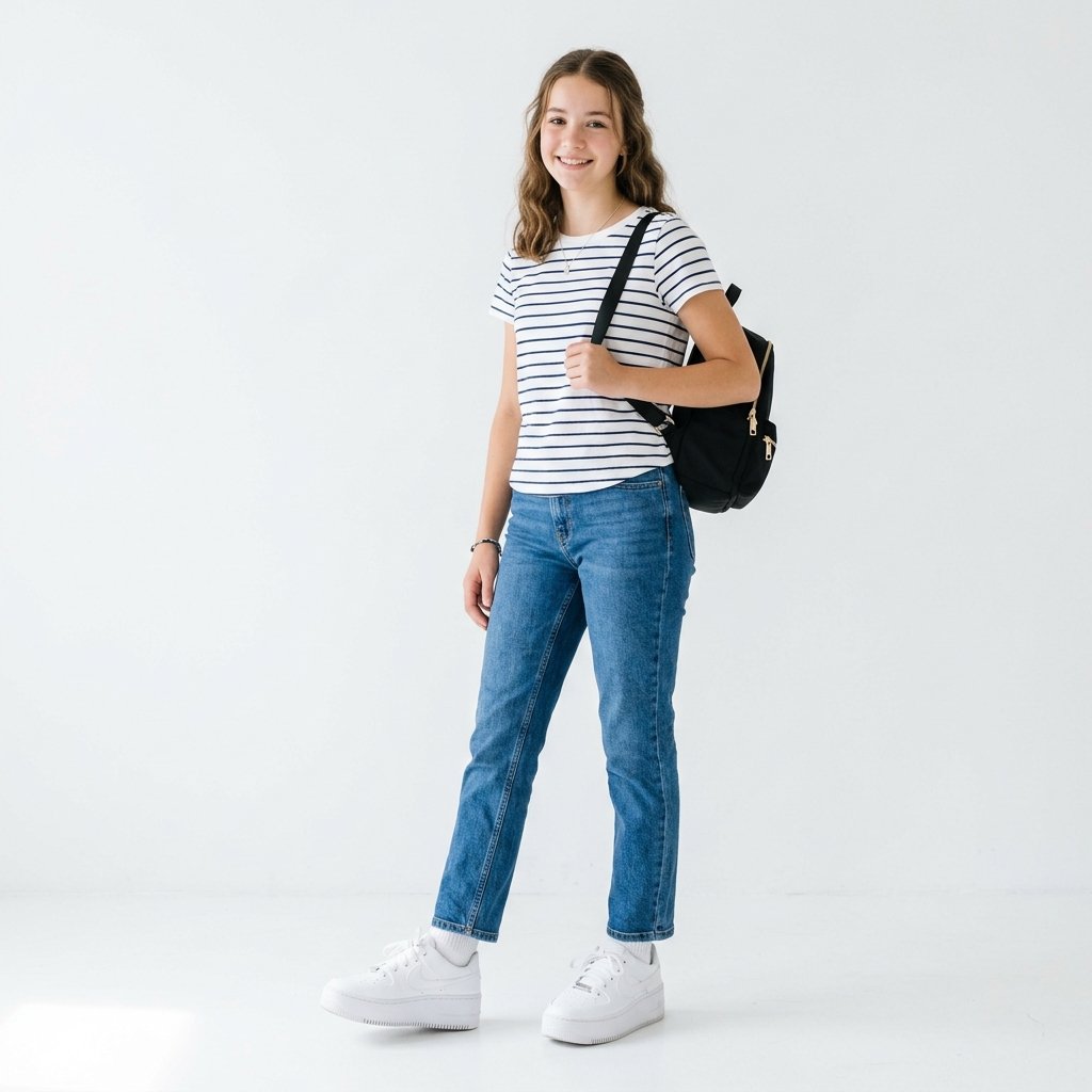 Outfit Ideas for School Casual: 30 Creative Looks to Inspire Your Next School Day Style 10 Outfit Idea for School Casual Sneaker Outfit Ideas