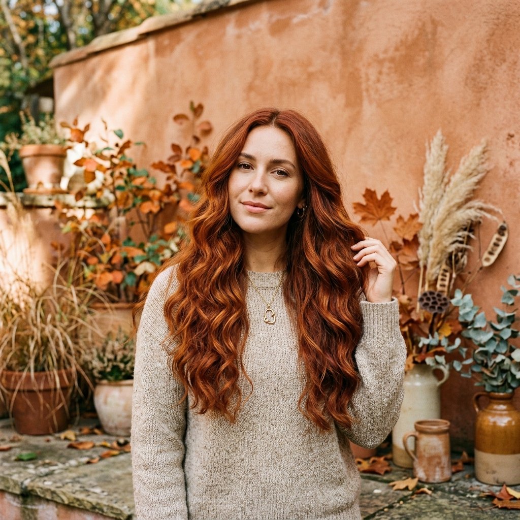 Terracotta Fall Hair Color Ideas