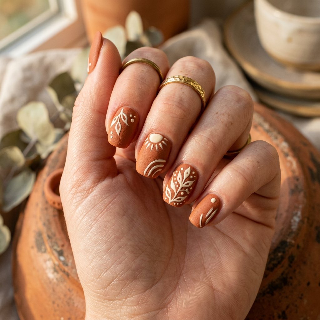 Terracotta Nail Designs Ideas