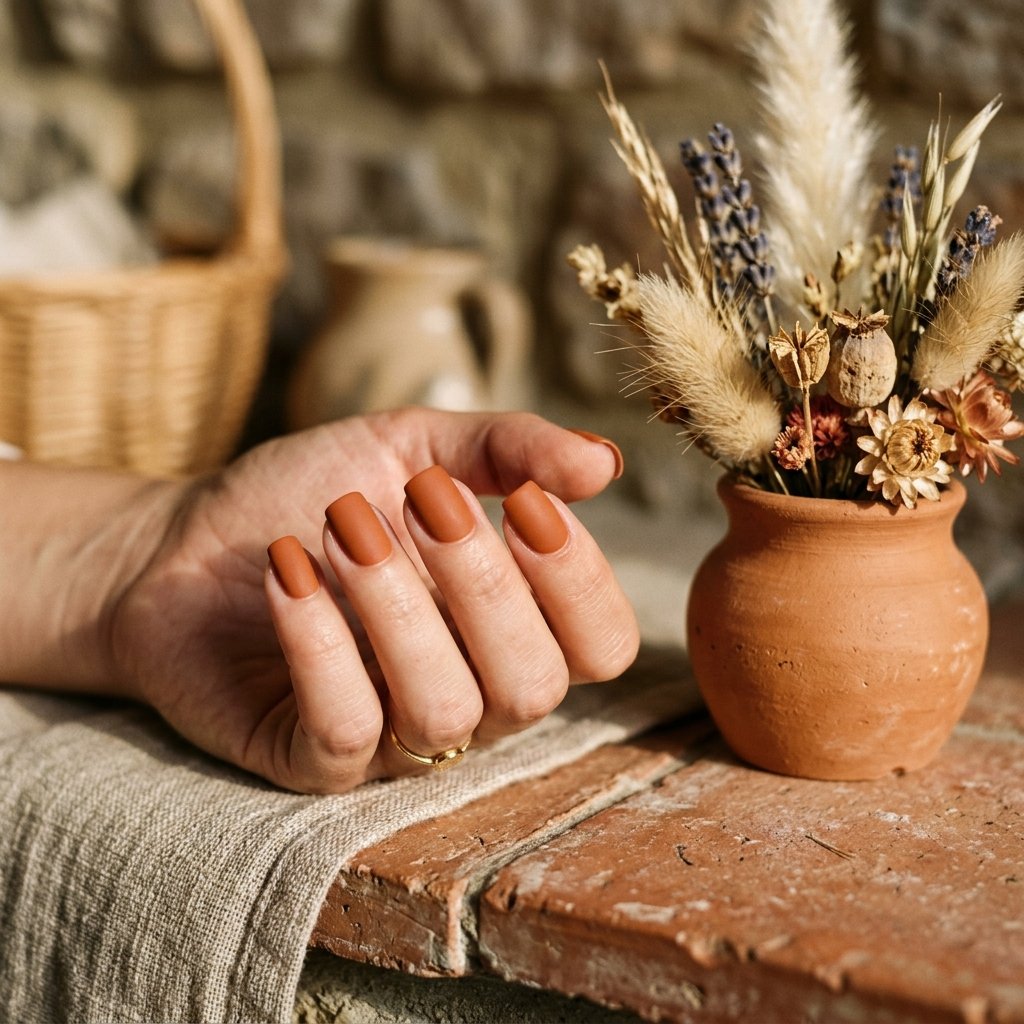 Terracotta Nails Brown Idea