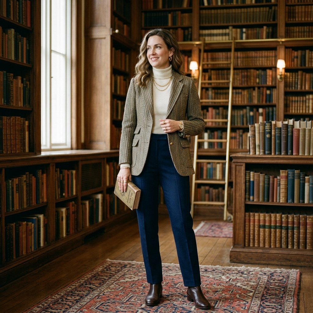 Tweed Blazer Old Money Outfits
