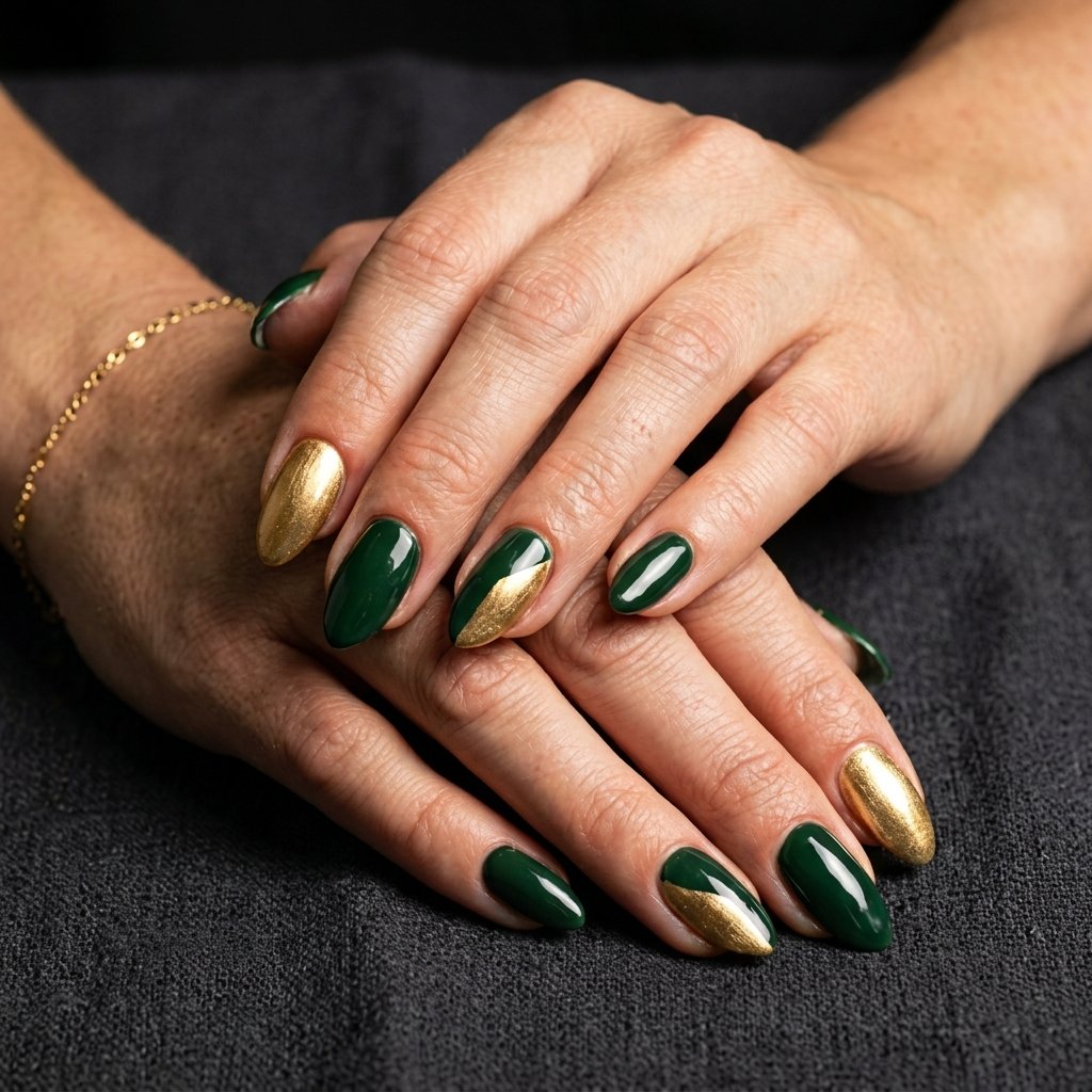 Two Tone Fall Nail Ideas