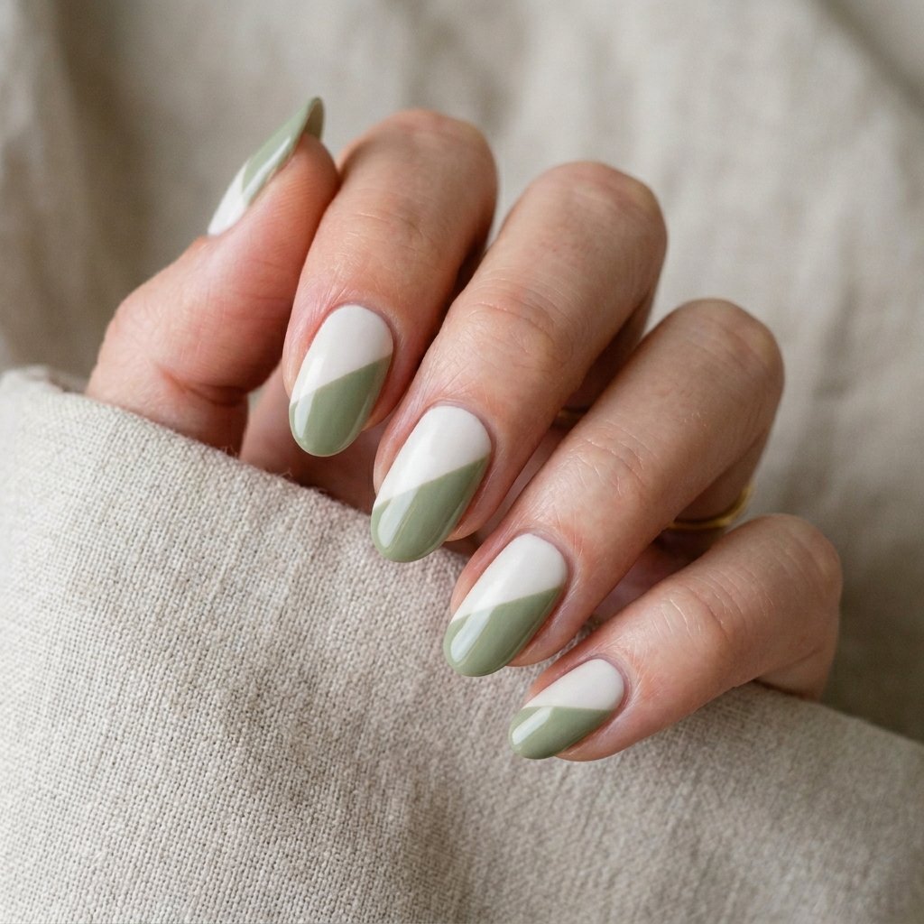 Two Tone Nails Simple Ideas