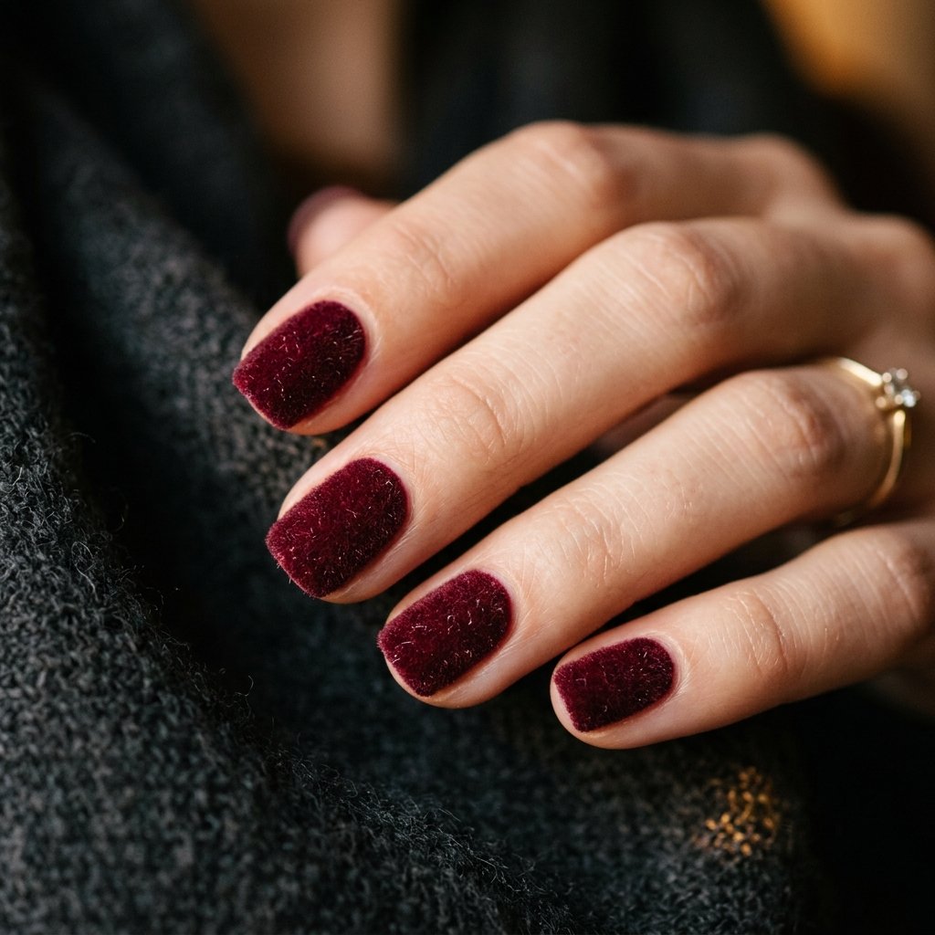Velvet Texture Nail Designs Ideas