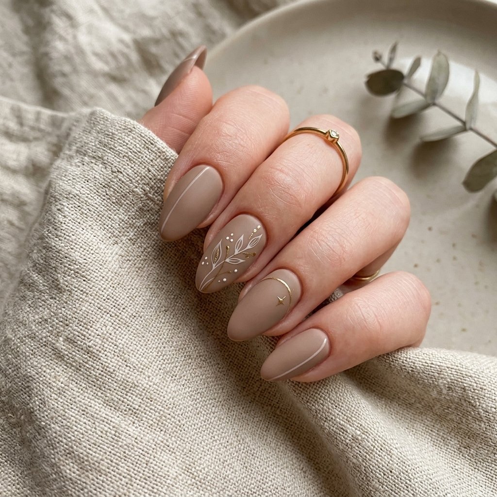 Warm Taupe Nail Designs