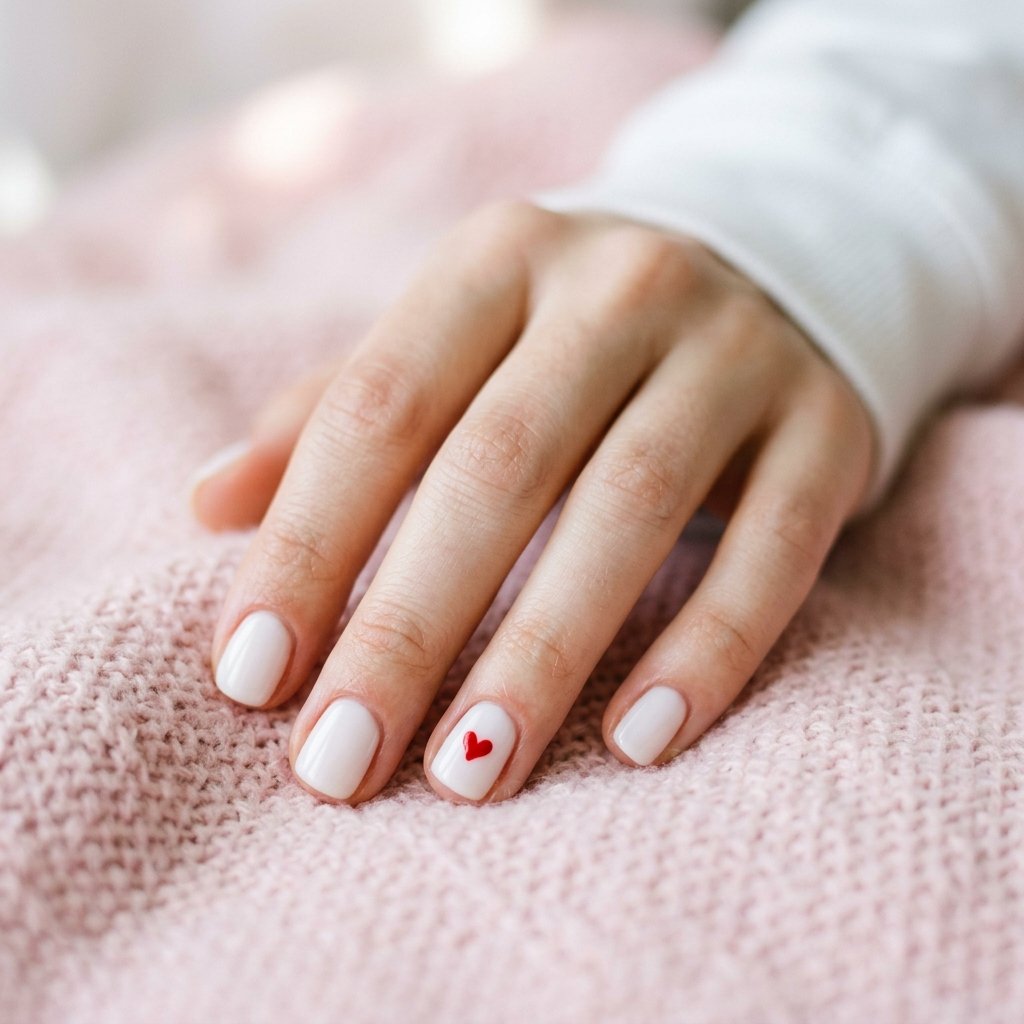 Heart Nails Simple Ideas