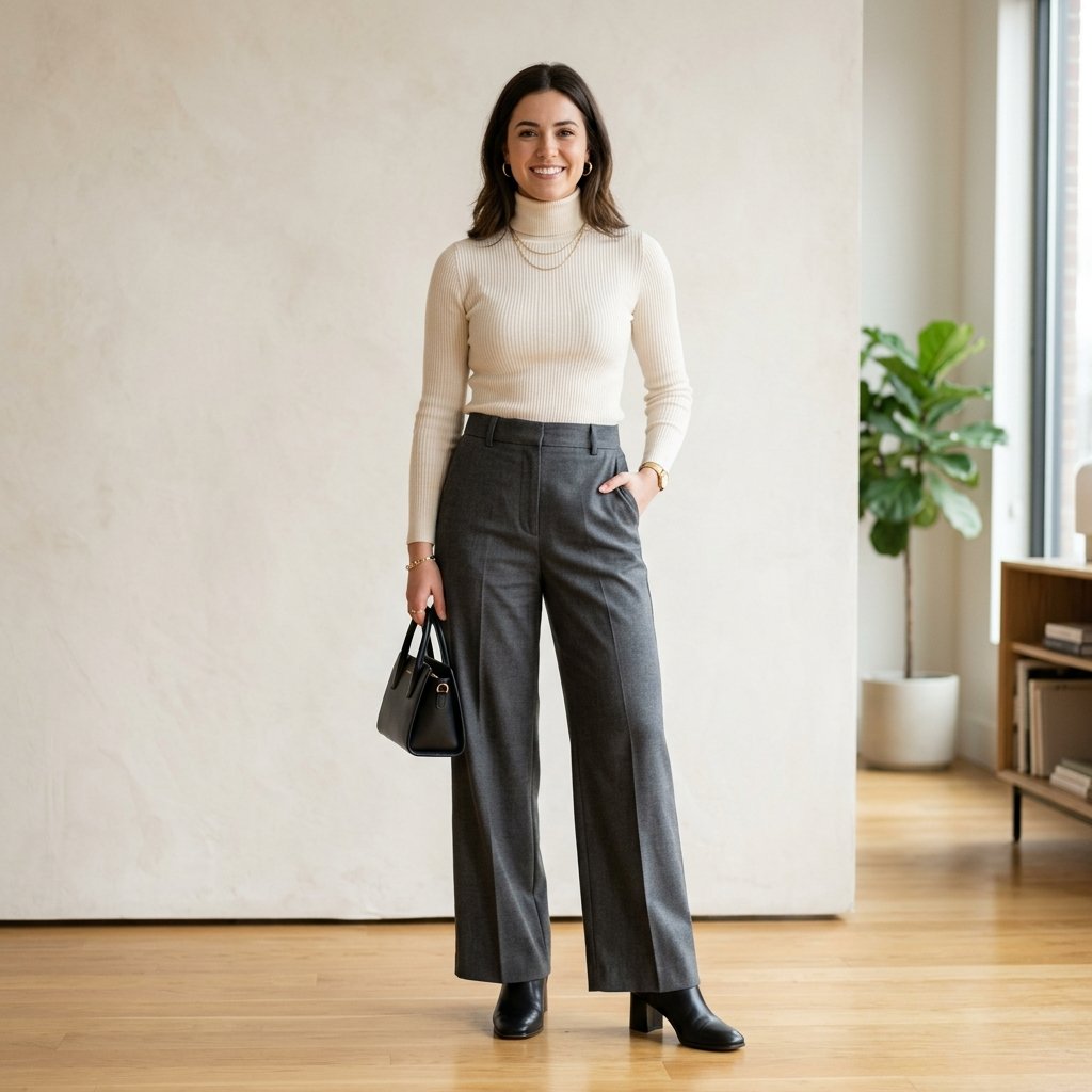 Wide Leg Pants Work Outfit Ideas