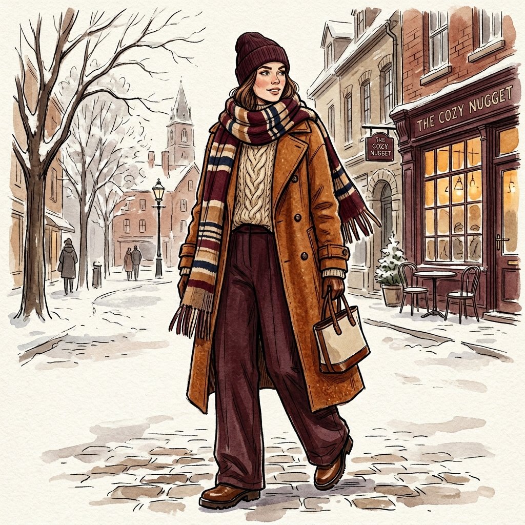 Winter Layering Look Illustration Ideas