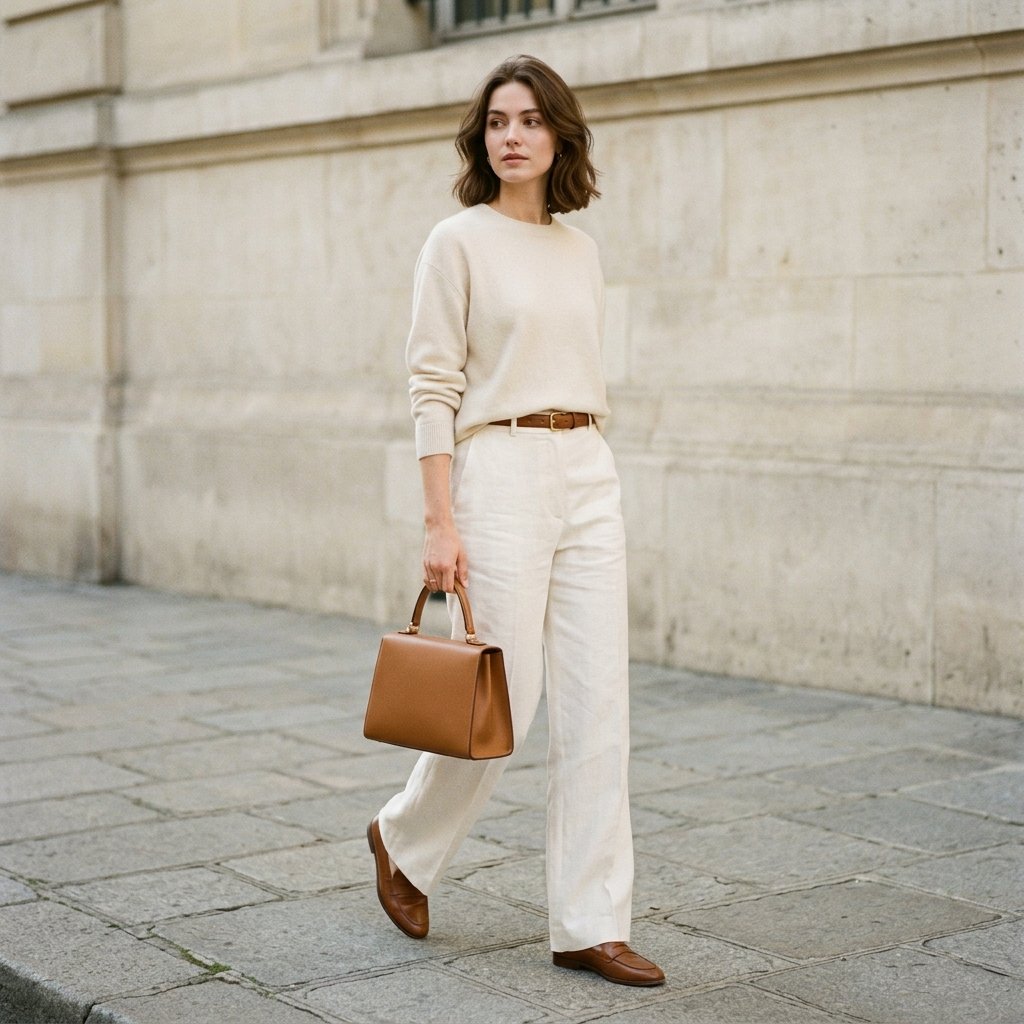Old Money Spring Outfit Minimalist Bag Idea