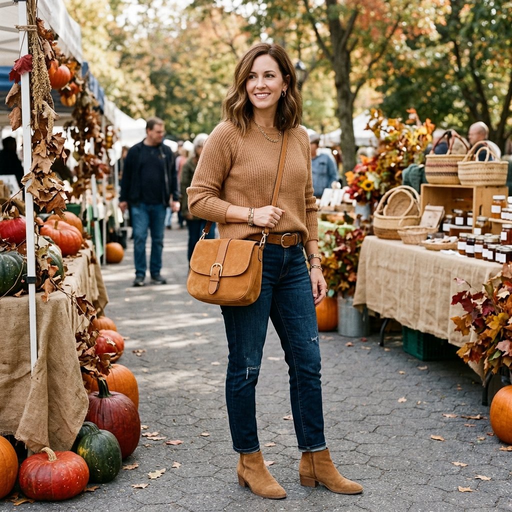 My Fall Outfit With Suede Accessories