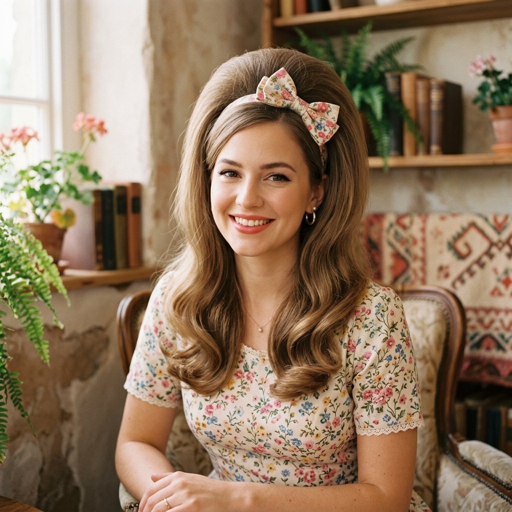 Half Up Half Down 60s Hairstyles Ideas