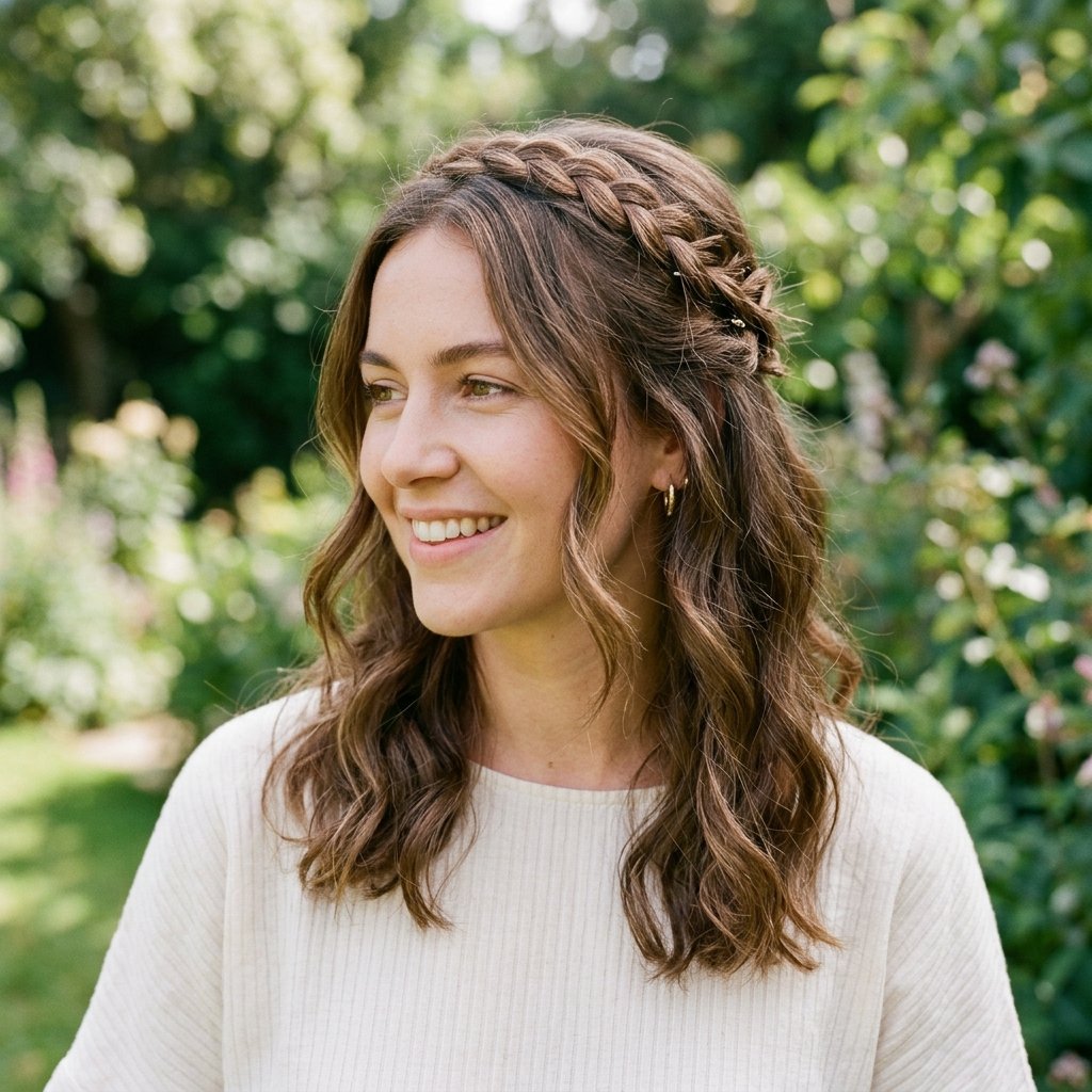 hairstyles half up half down for Medium Length