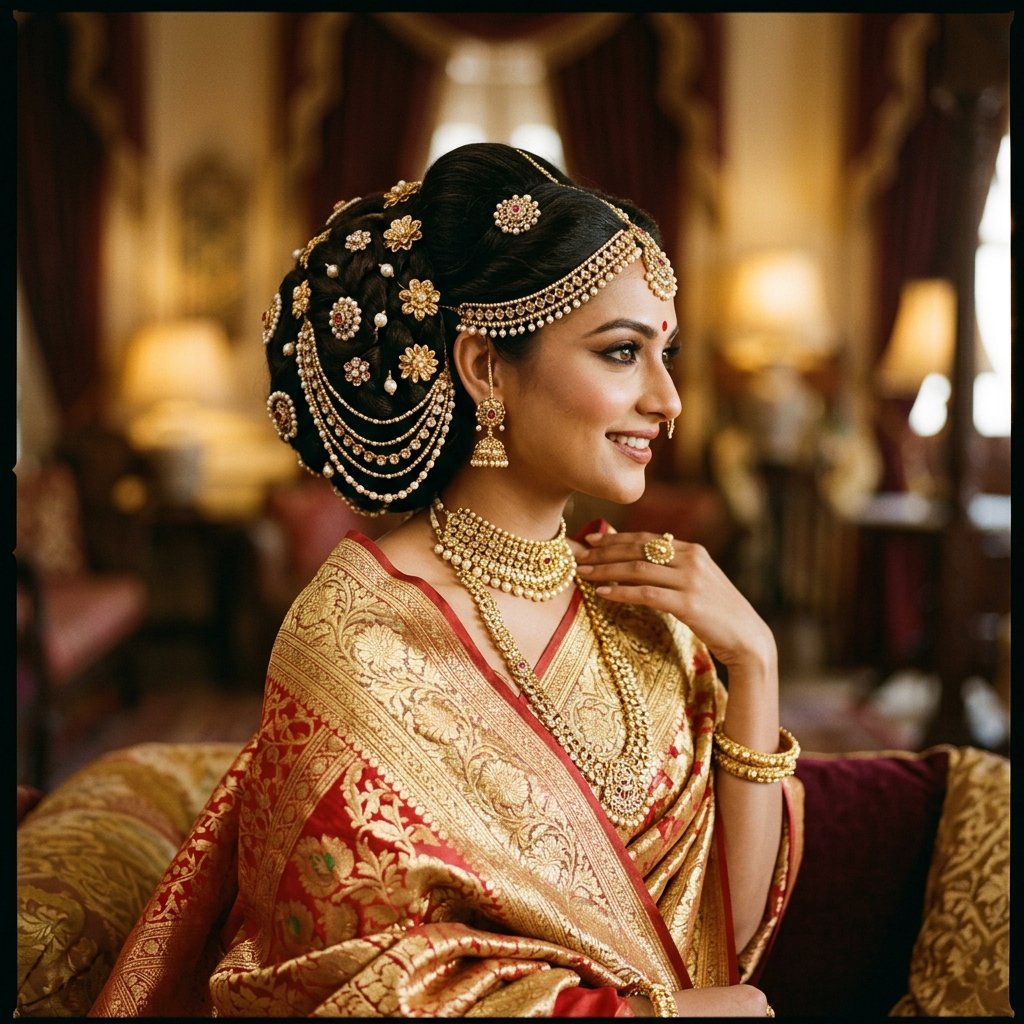 Banarasi Saree Hairstyle Ideas