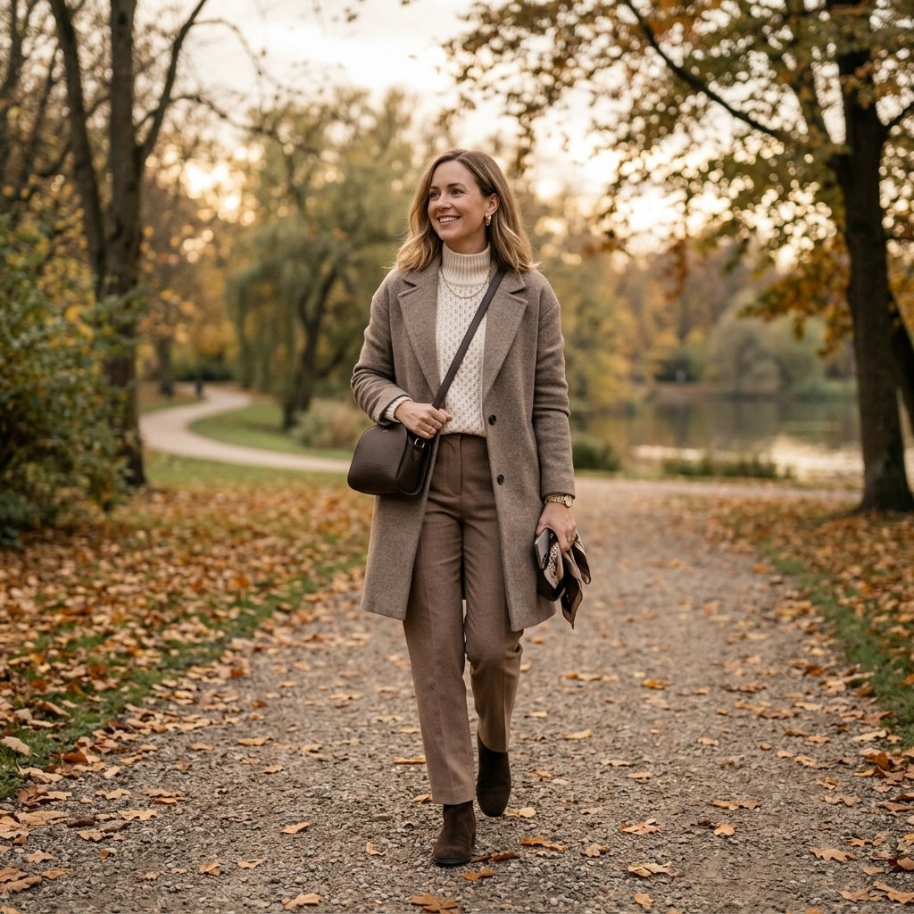 Fall Night Outfit Neutral Tones Ideas