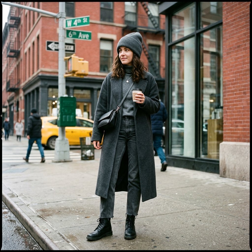 Cap and Beanie Street Style Cold Weather Look