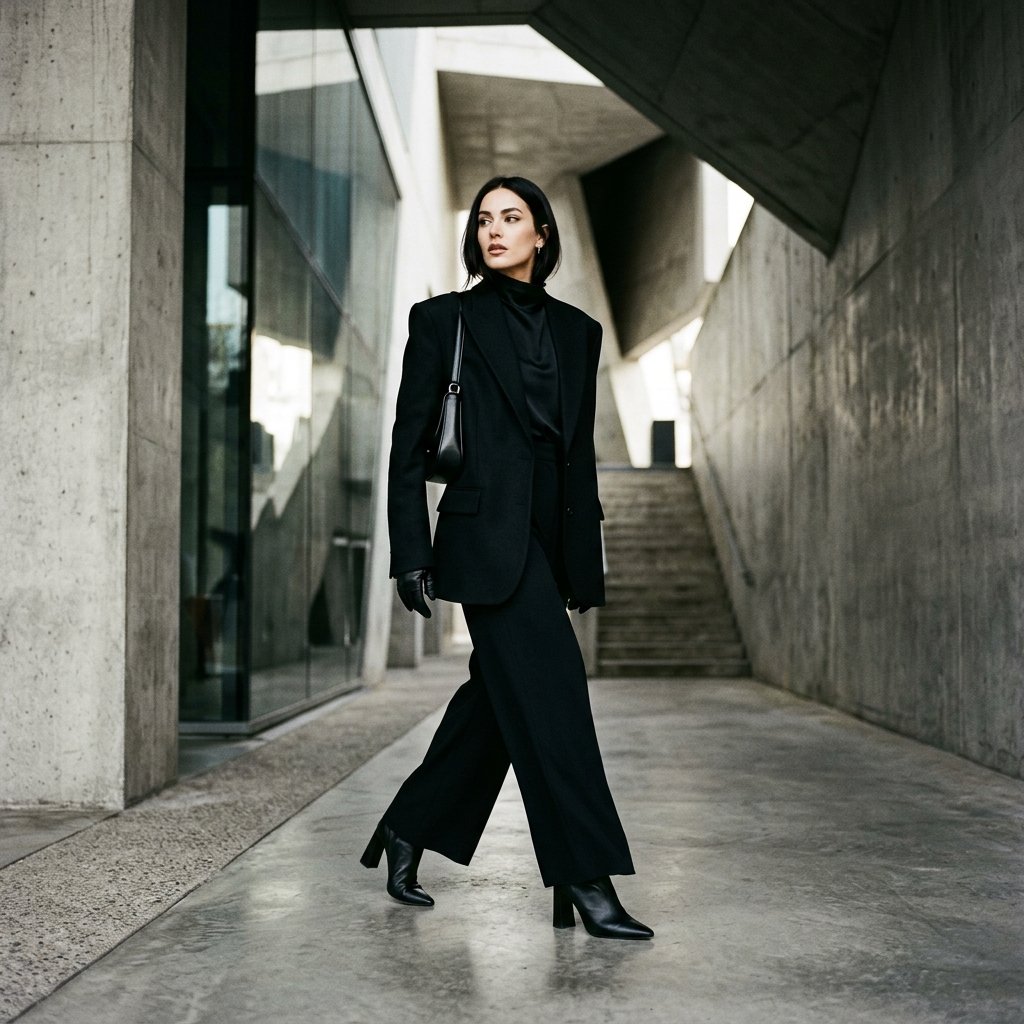 Monochrome Outfit Ideas Black