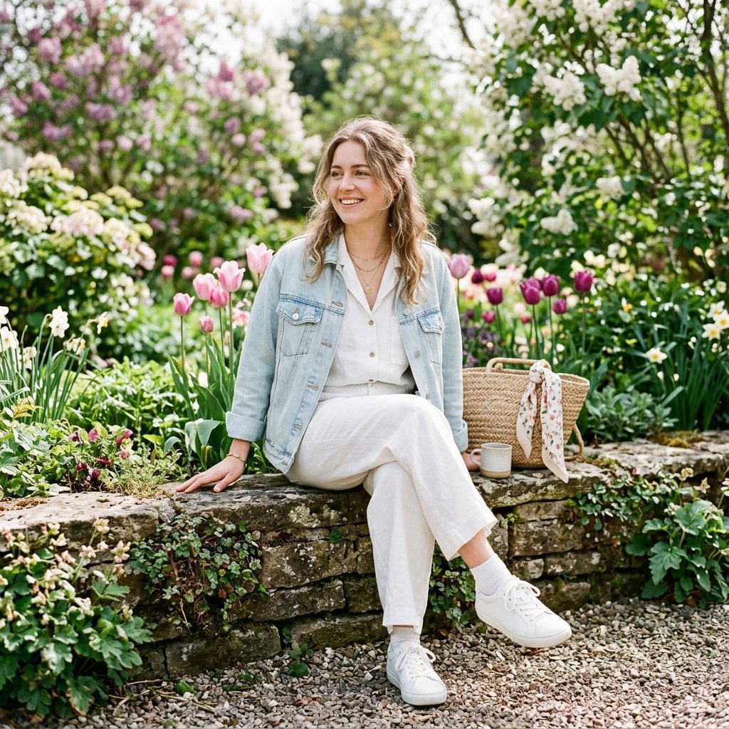 Comfy Spring Outfits Ideas: 30 Creative Looks to Inspire Your Next Seasonal Style 26 Comfy Spring Outfits Soft Denim Jacket Ideas