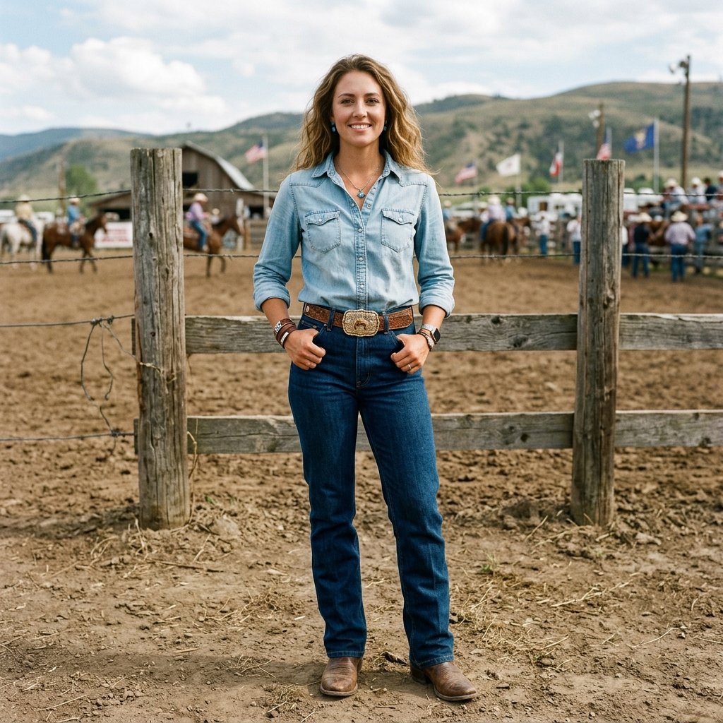 Denim on Denim Rodeo Outfits Ideas