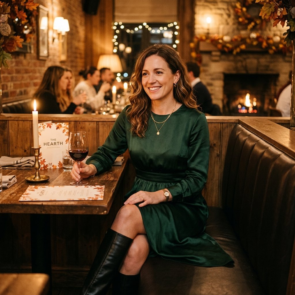 Fall Date Night Outfit Midi Dress Ideas