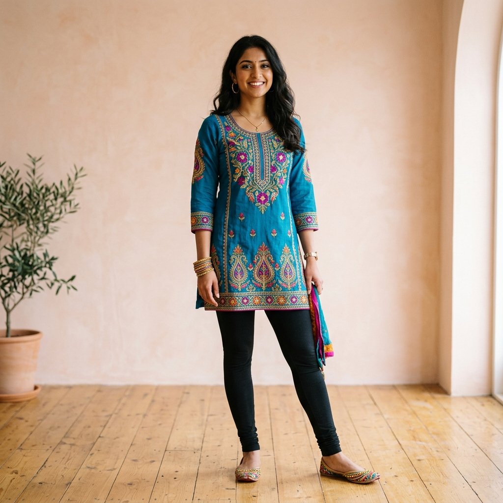 Leggings with short kurti outfit ideas