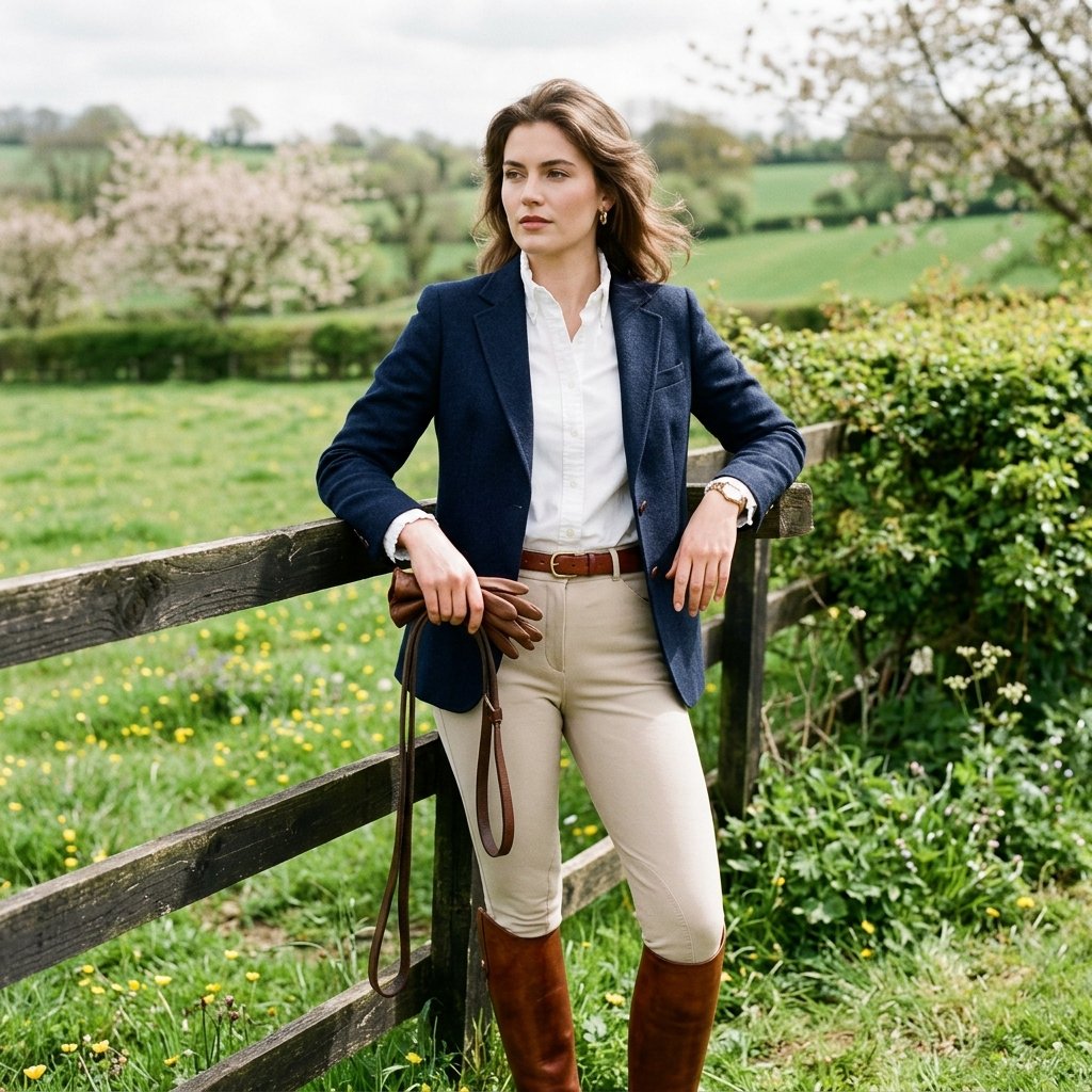 Old Money Spring Outfits Equestrian Look Idea