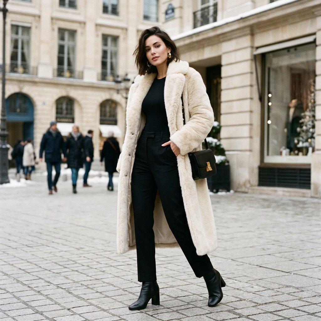 Faux Fur Coat Outfit Ideas