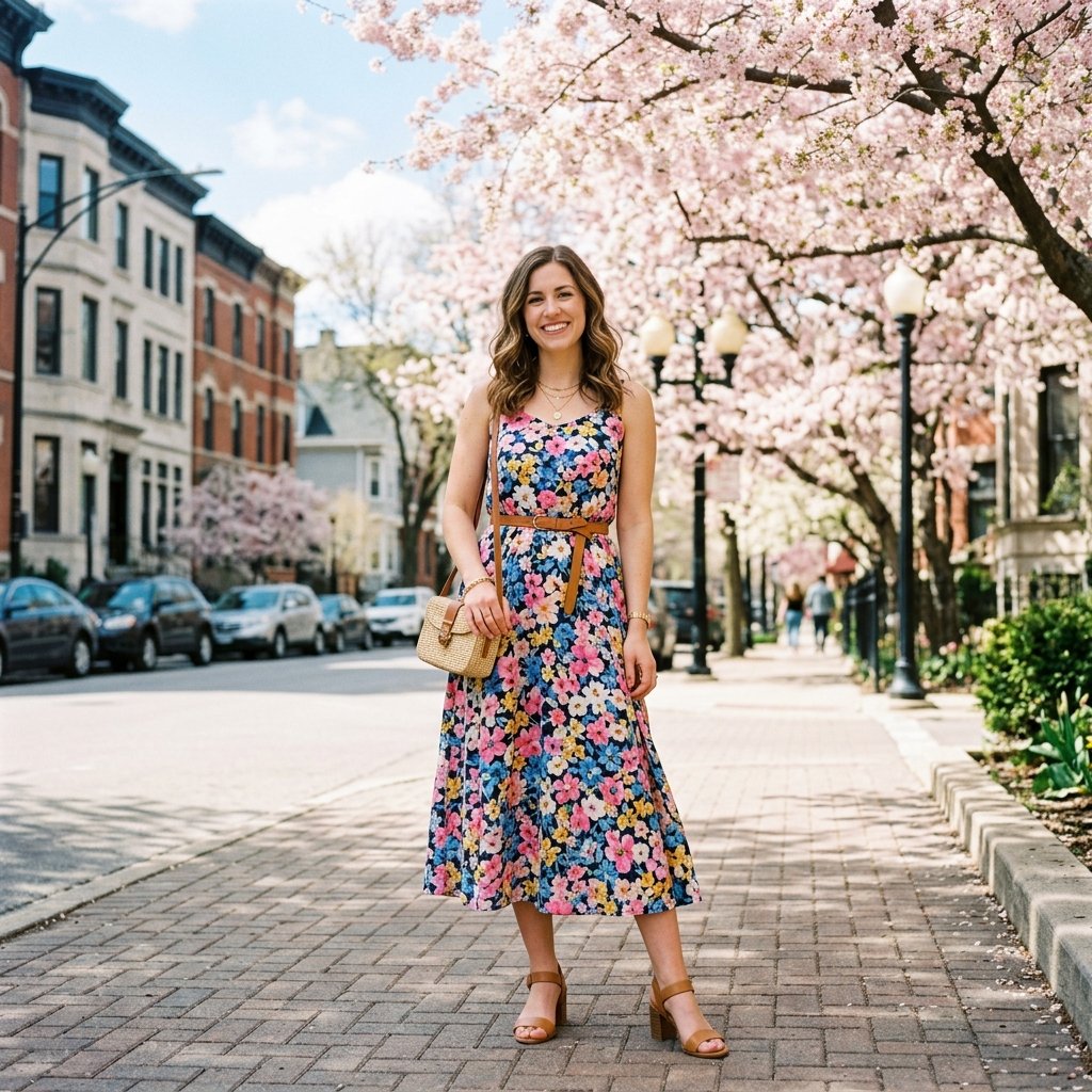 Chicago Spring Floral Outfit Ideas