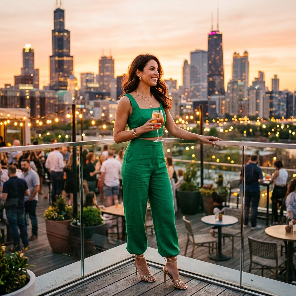 Chicago Rooftop Bar Spring Outfits