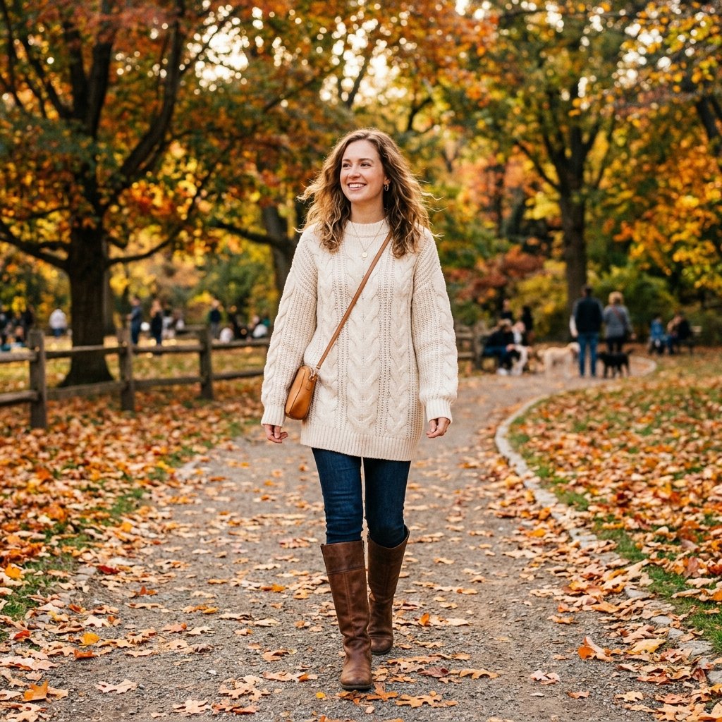 Jeans and Oversized Sweater Outfit Ideas