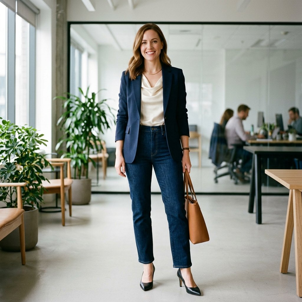 Business Casual Jeans Outfit Ideas