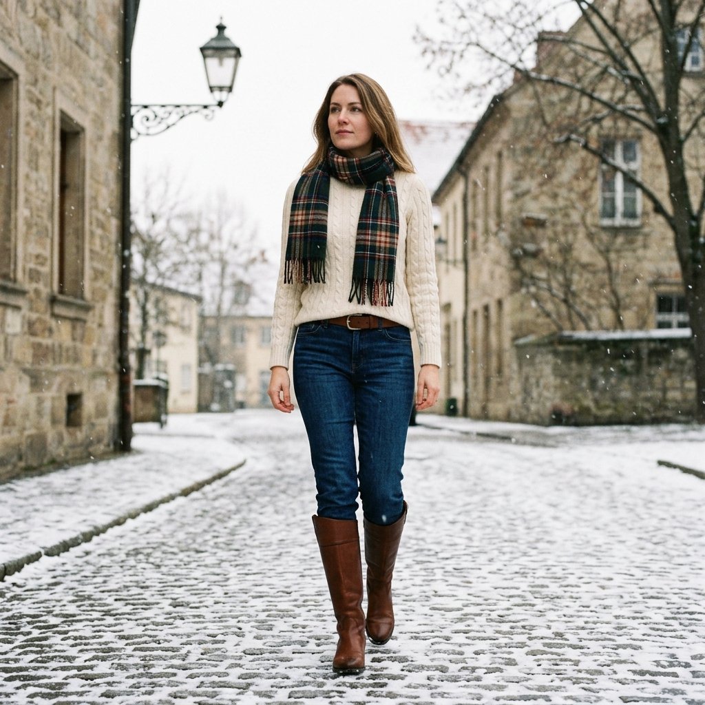 Boots and Jeans Outfit Ideas for Cold Weather