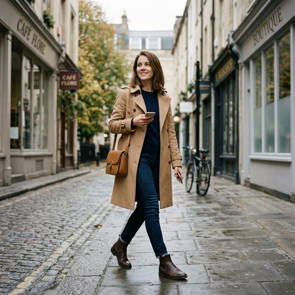 Jeans and Trench Coat Outfit Ideas
