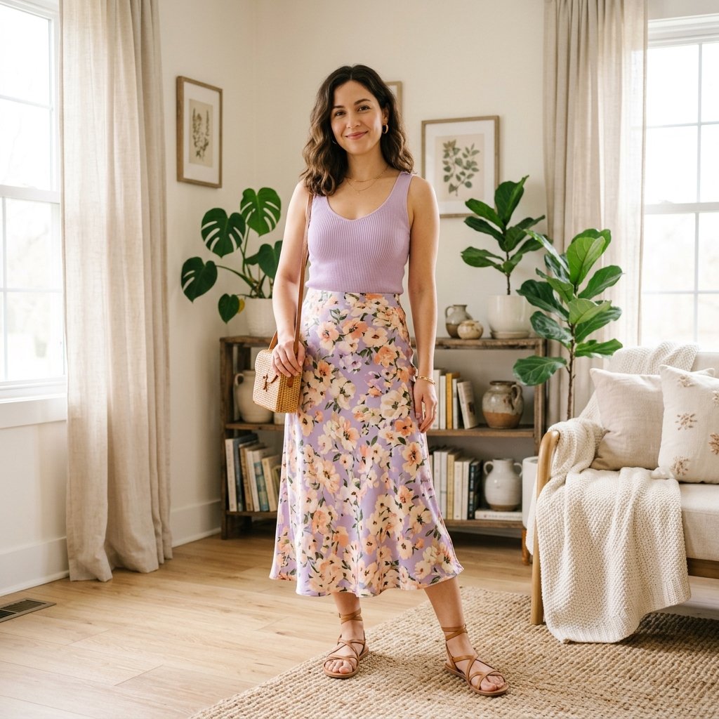 Knit Top and Skirt Outfits