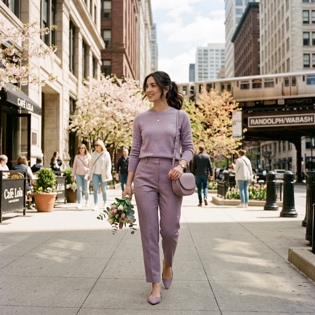 Chicago Spring Monochrome Outfit Ideas