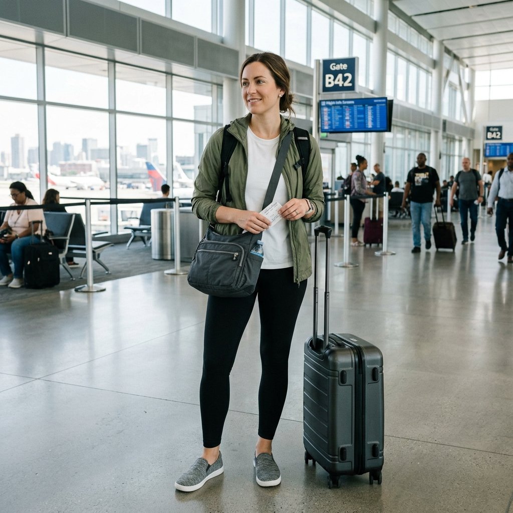 Leggings for Travel Outfit Idea