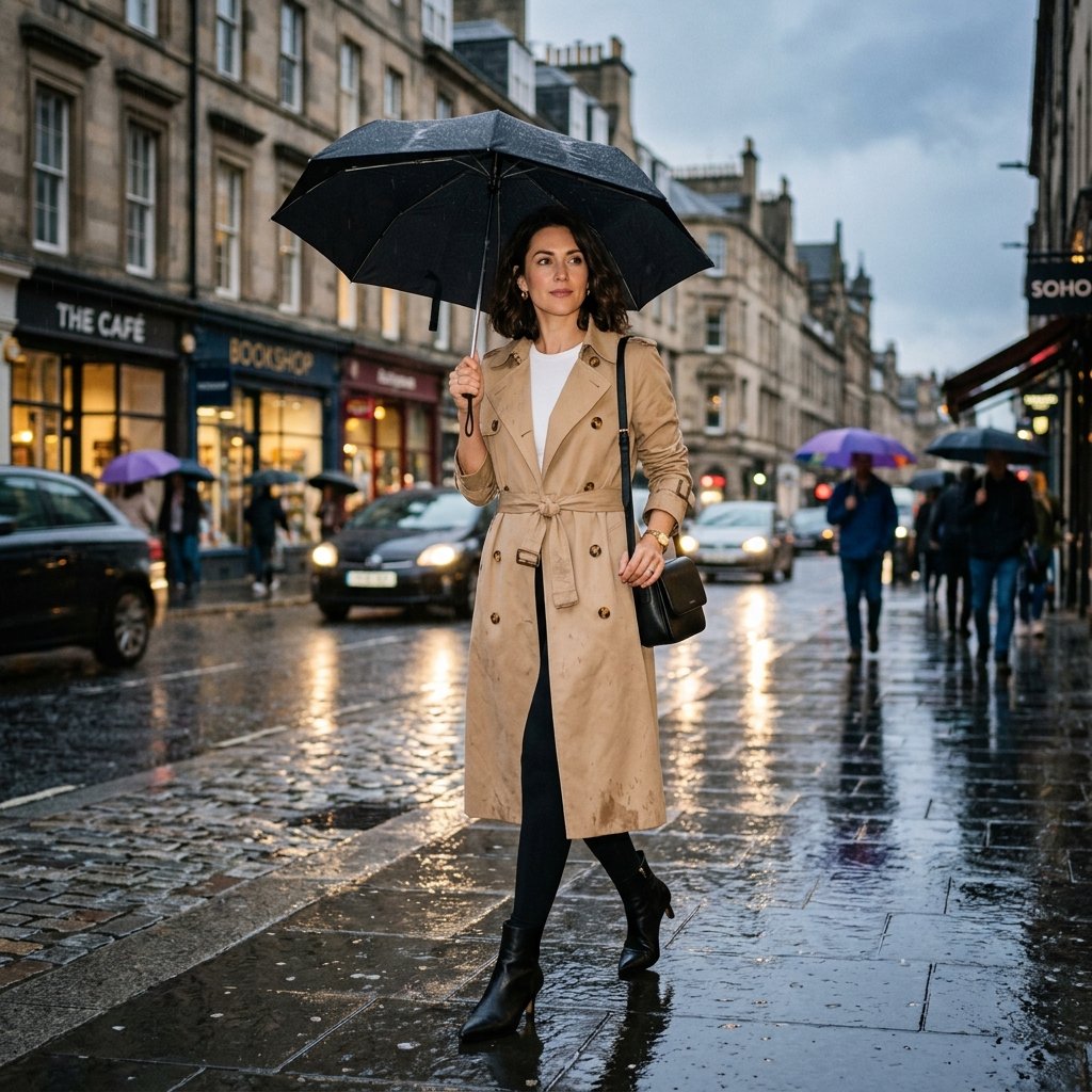 Leggings and Trench Coat Idea