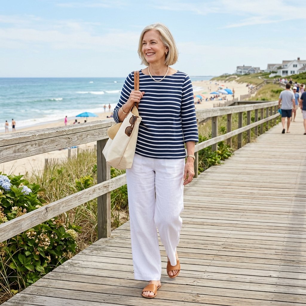 Coastal Grandmother Casual Summer Outfit Ideas