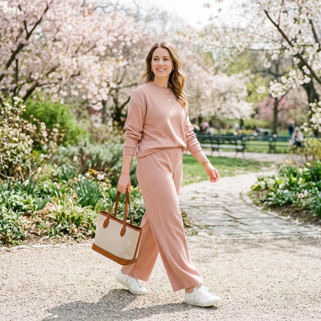 Comfy Spring Outfits Ideas: 30 Creative Looks to Inspire Your Next Seasonal Style 16 Comfy Spring Outfits Soft Loungewear Ideas